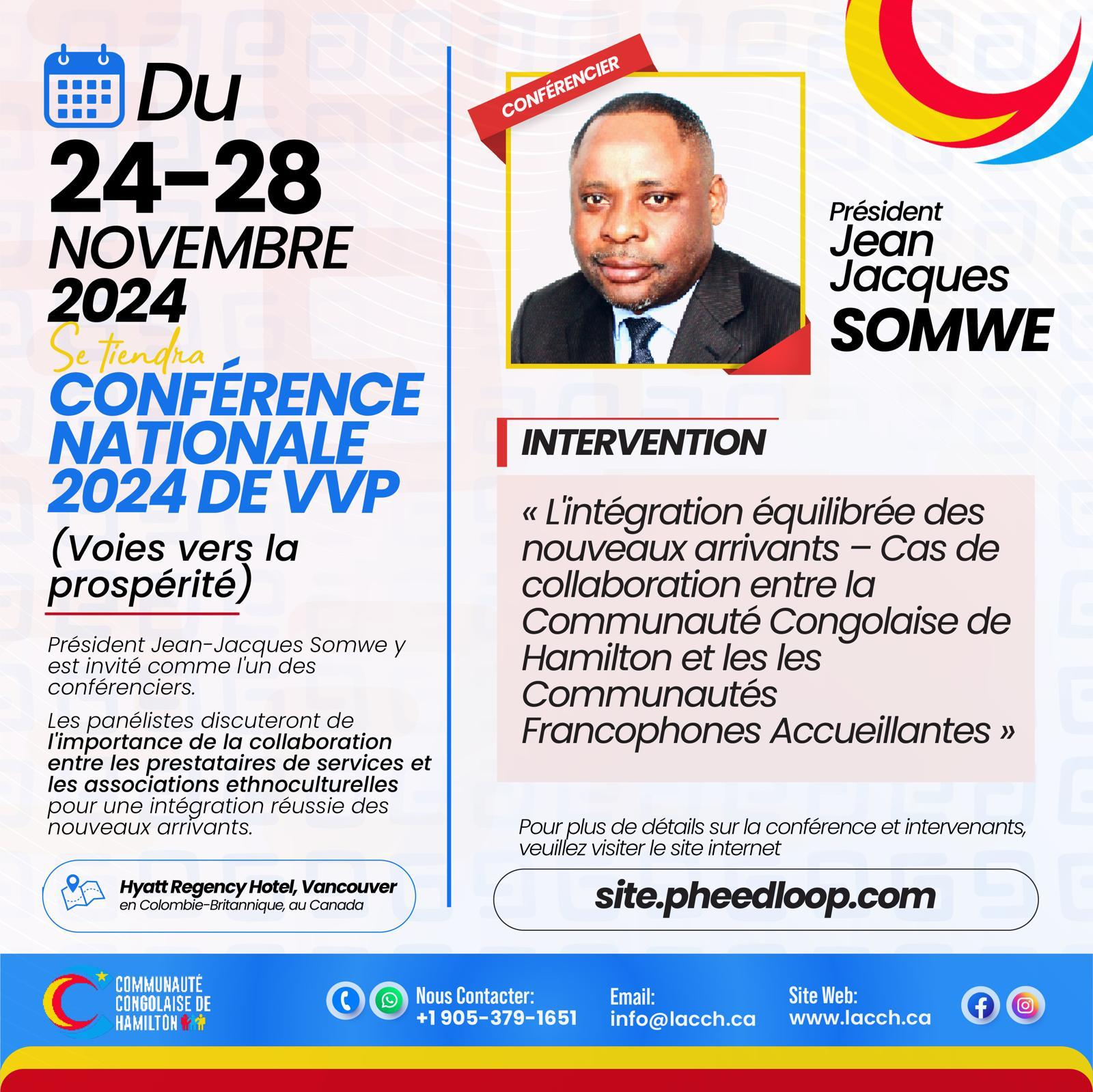 la Communauté Congolaise de Hamilton honorée à une conférence nationale sur la prospérité